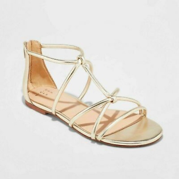 a new day Shoes - NWOT A New Day Gladiator Gold Sandal